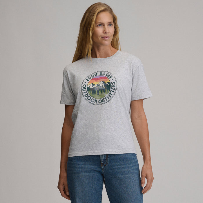 Women's Short-Sleeve Relaxed Boyfriend Graphic T-Shirt - Outdoor Outfitters