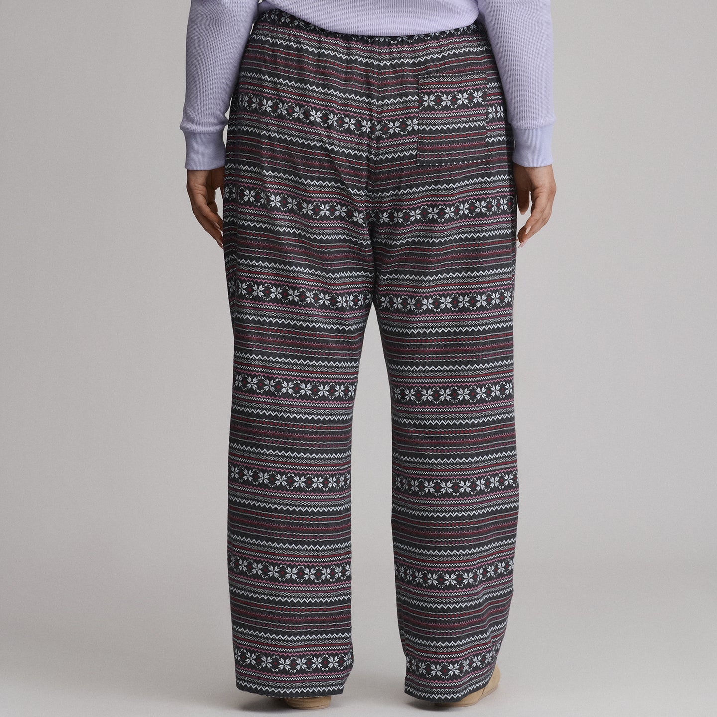 Women's Stines Flannel Sleep Pants-Charcoal-2