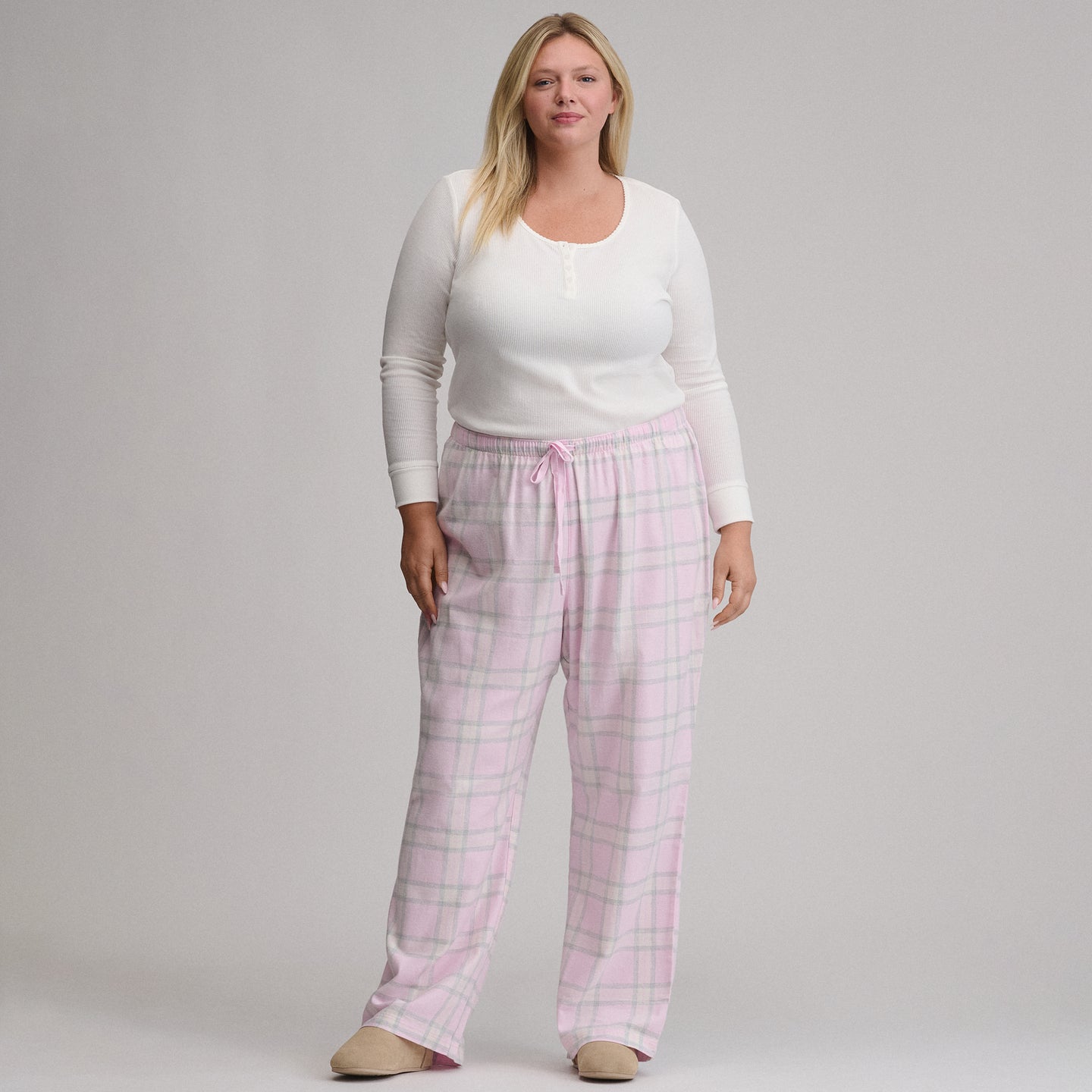 Women's Stines Flannel Sleep Pants-Light Pink-35