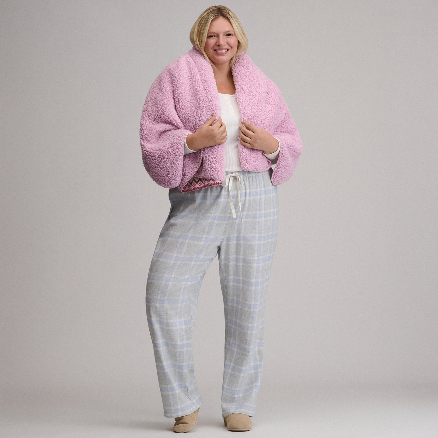Women's Stines Flannel Sleep Pants-Light Gray-40