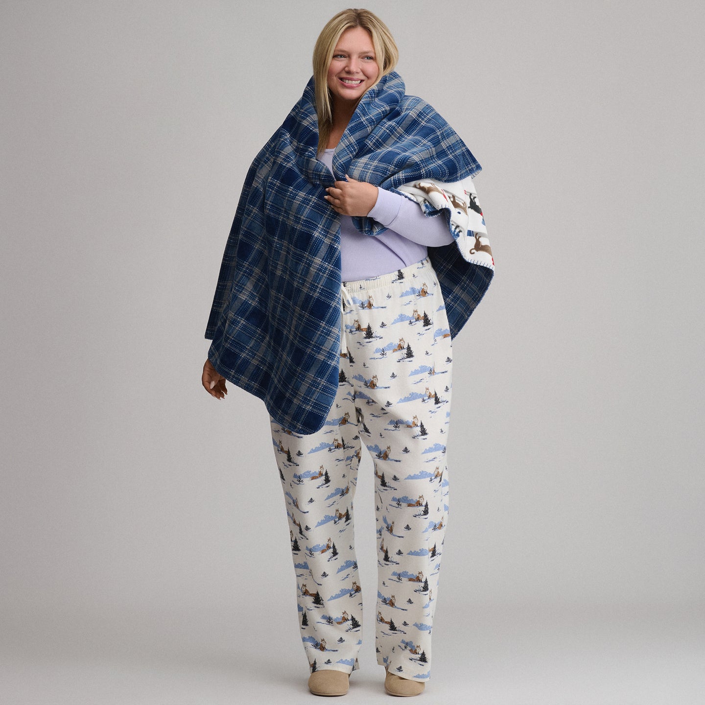 Women's Stines Flannel Sleep Pants-Snow-50