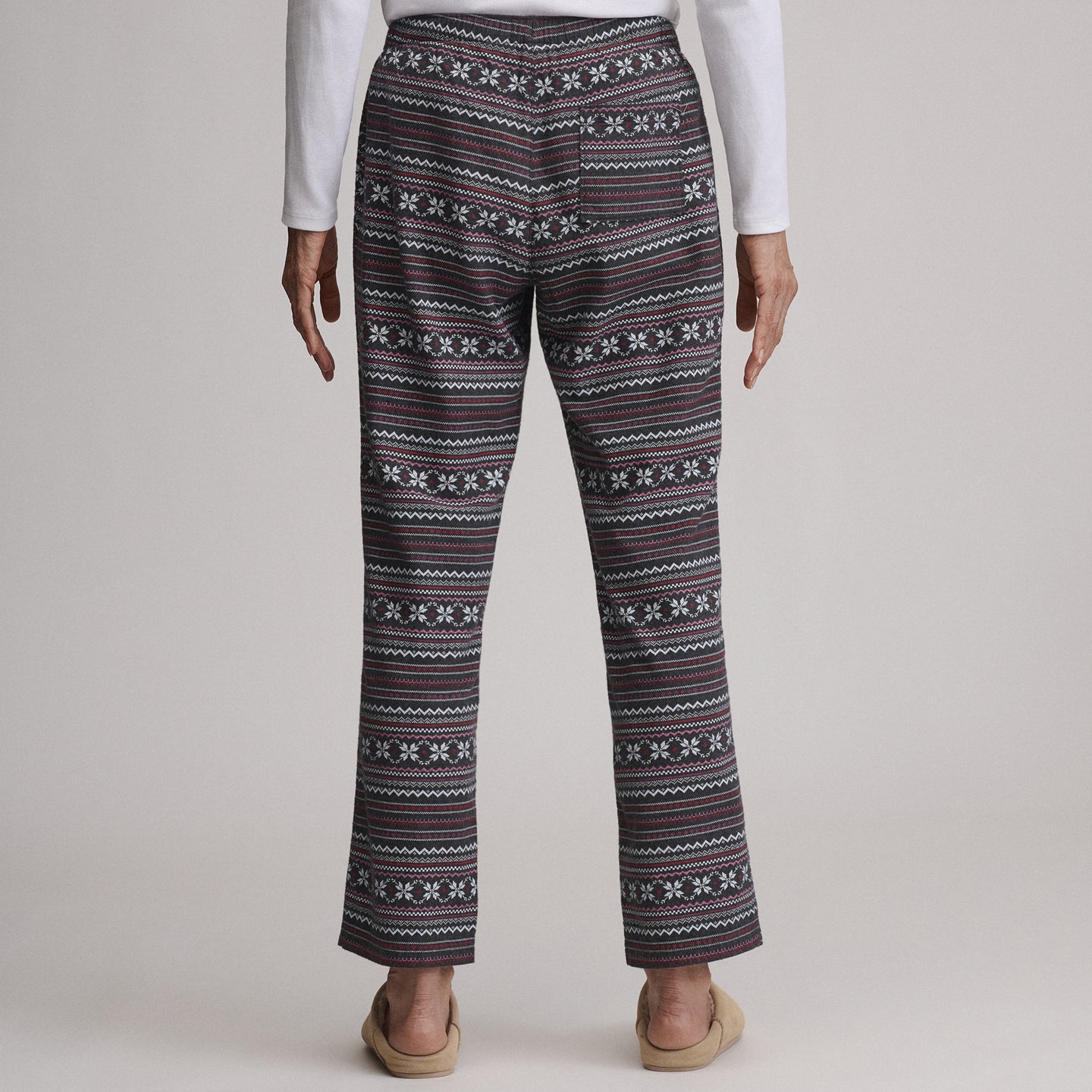 Women's Stines Flannel Sleep Pants-Charcoal-2