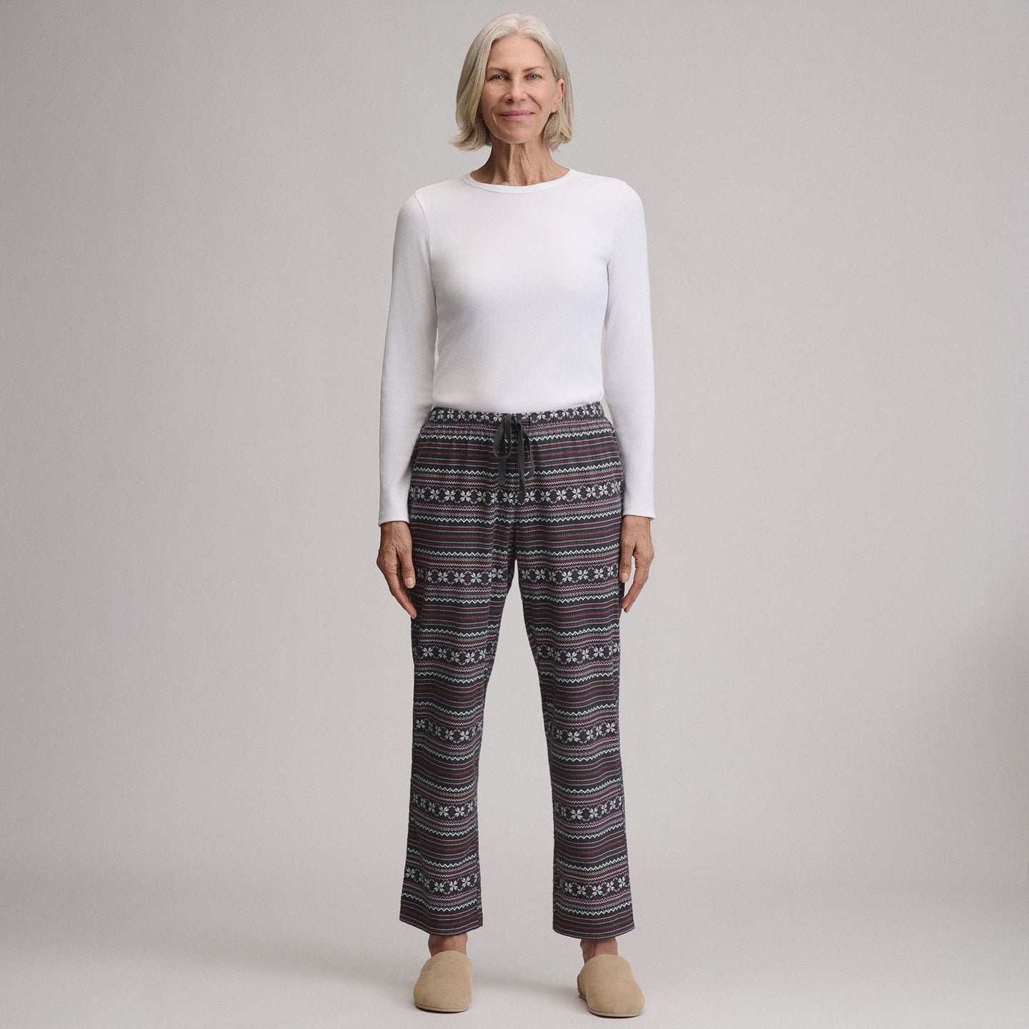 Women's Stines Flannel Sleep Pants-Charcoal-4