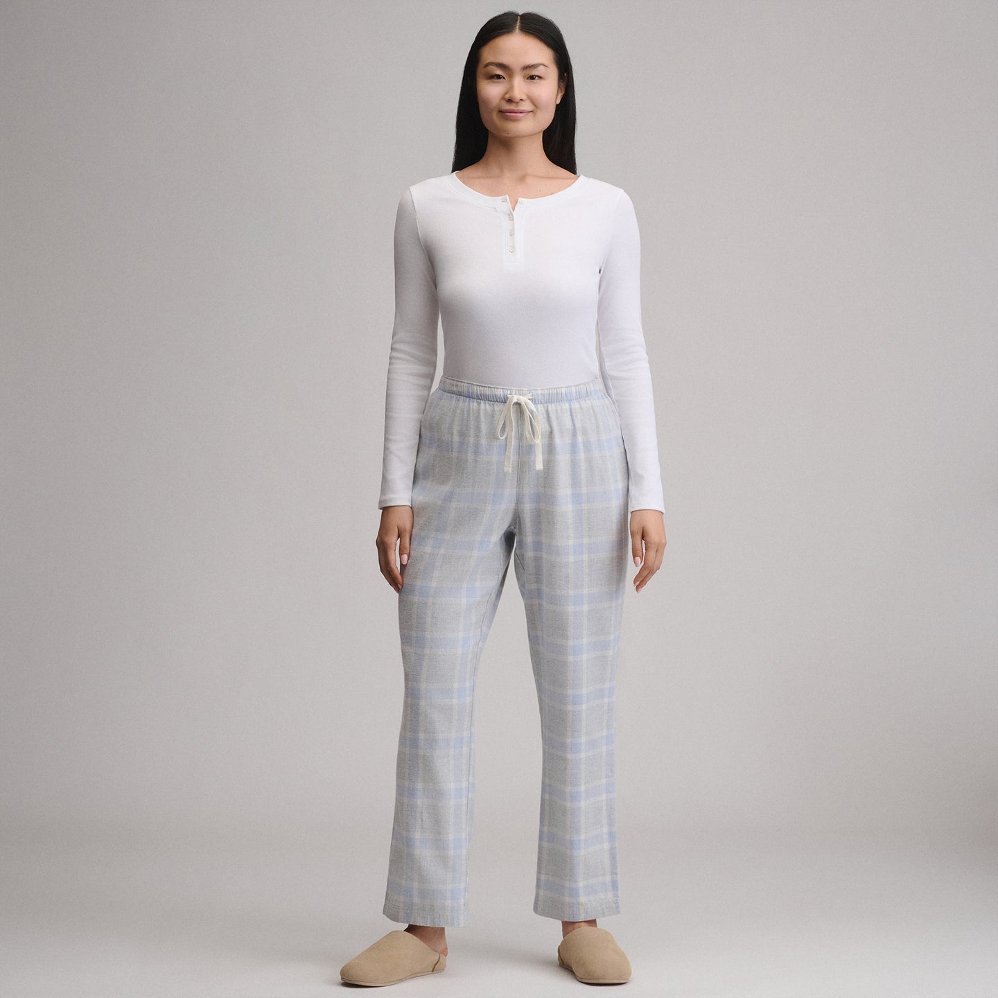 Women's Stines Flannel Sleep Pants-Light Gray-31