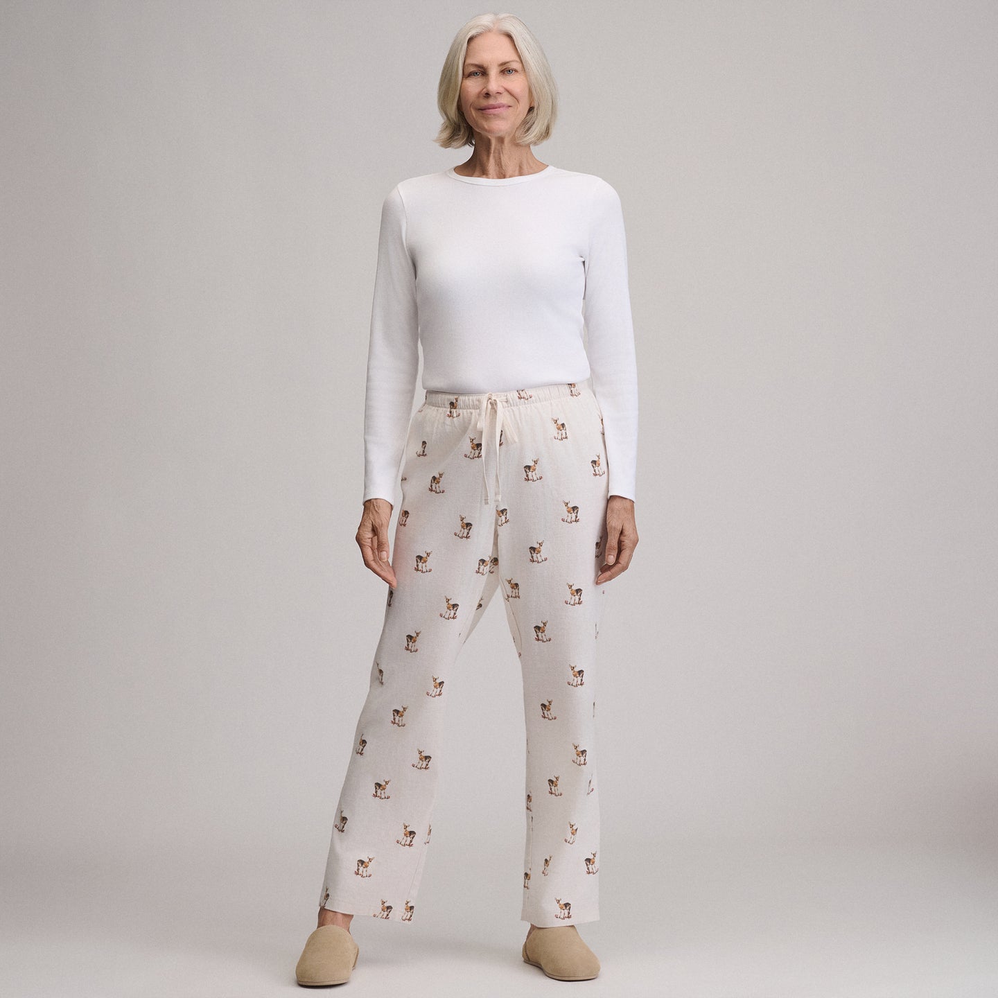 Women's Stines Flannel Sleep Pants-Natural-35