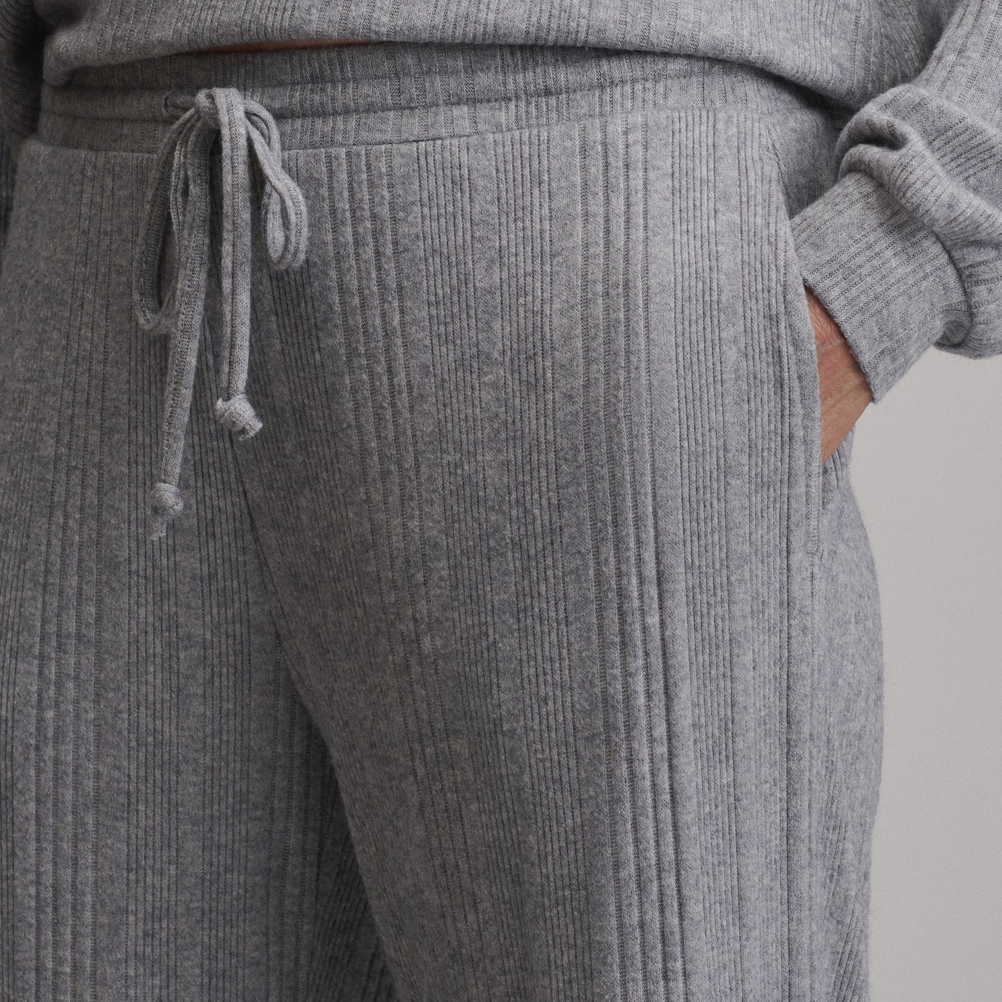 Women's Cozy Rib Wide-Leg Pants-Light Hthr Gray-7