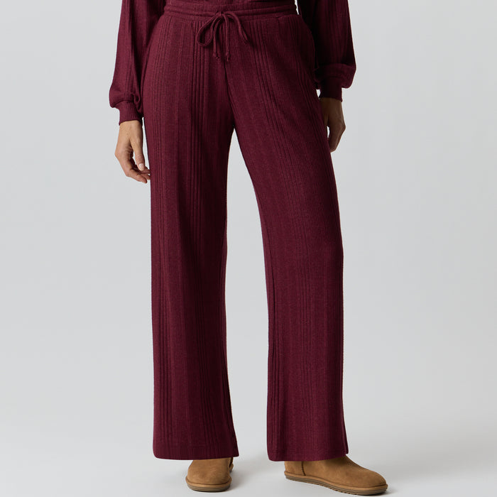 Women's Cozy Rib Wide-Leg Pants
