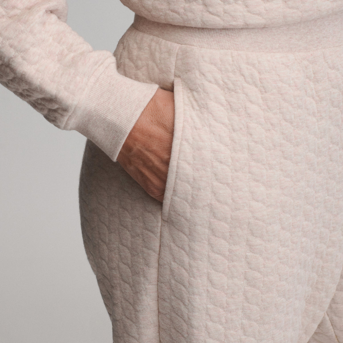 Women's Quilted Pants-Light Pink-11