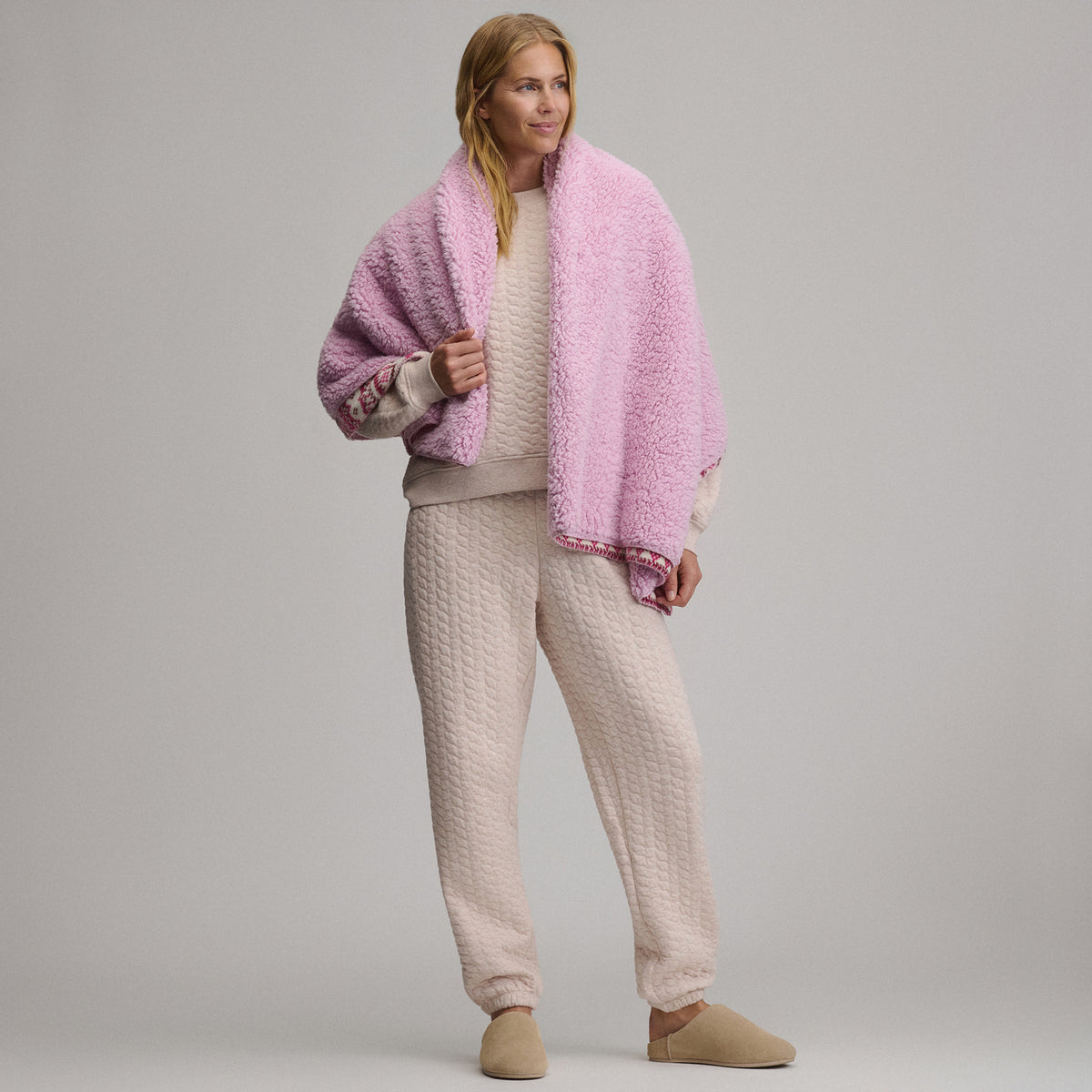Women's Quilted Pants-Light Pink-12