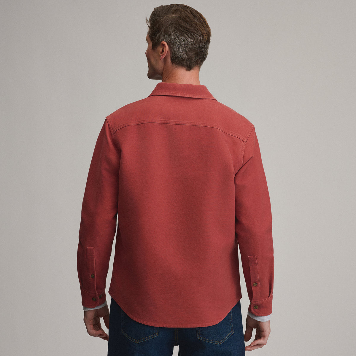 Men's Long-Sleeve Chamois Shirt-Mineralrd-10