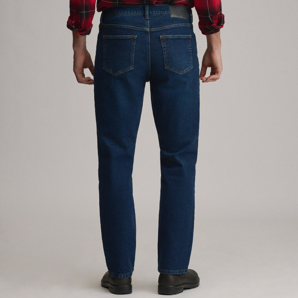 Eddies Flex Flannel Lined Jean - Straight-Deep Indigo-2