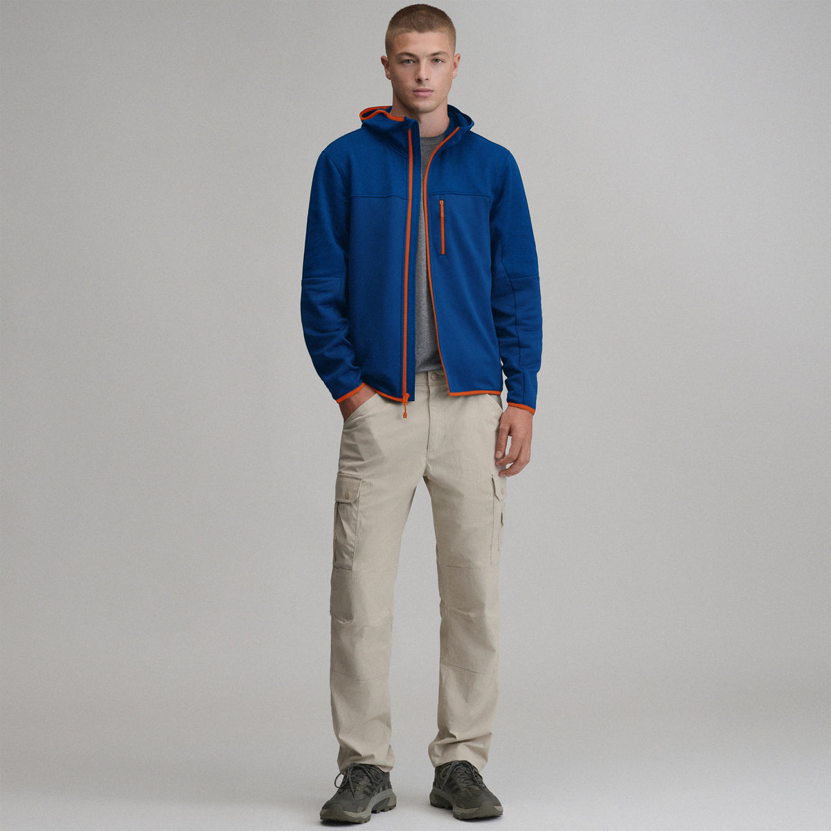 Men's Tech Fleece Full-Zip Pullover-Brilliant Blue-6