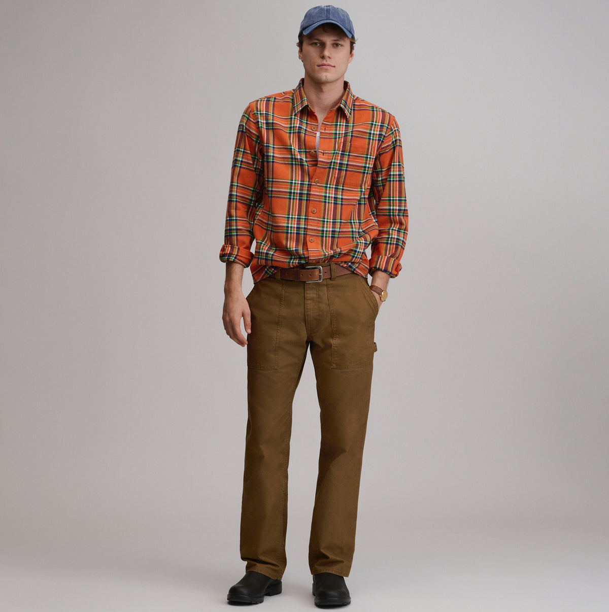 LS Eddie Bauers Favorite Flannel -Classic-Carrot-20