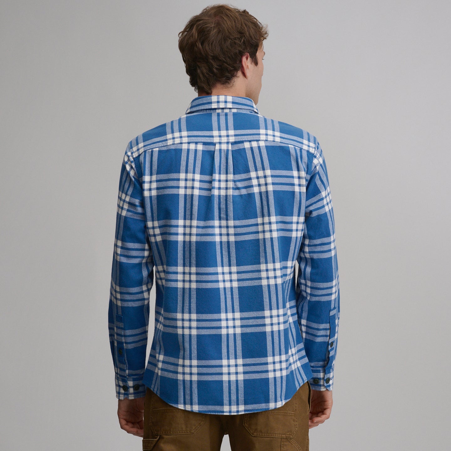 LS Eddie Bauers Favorite Flannel -Classic-Dk Chambray-30