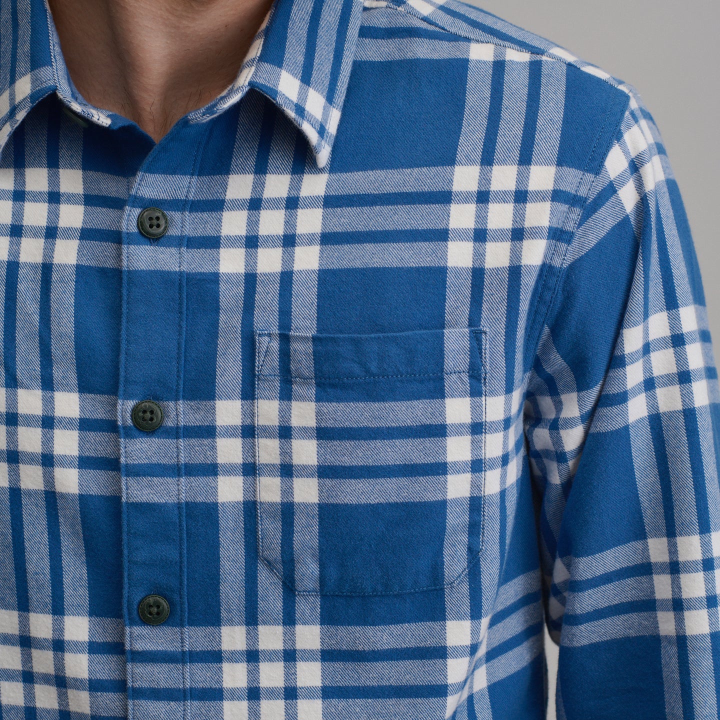 LS Eddie Bauers Favorite Flannel -Classic-Dk Chambray-31