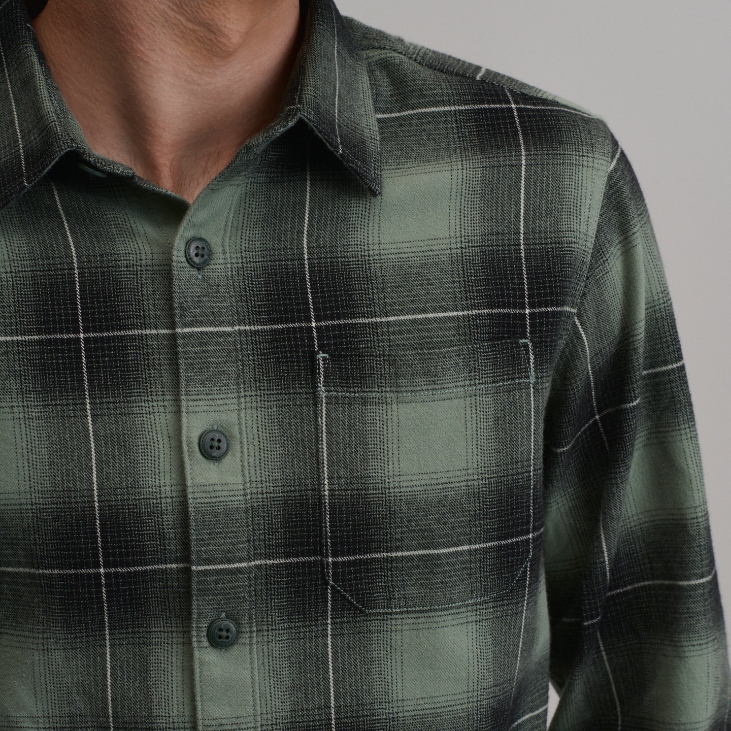 LS Eddie Bauers Favorite Flannel -Classic-Dark Sage-39