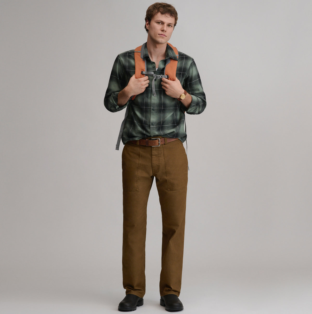 LS Eddie Bauers Favorite Flannel -Classic-Dark Sage-40