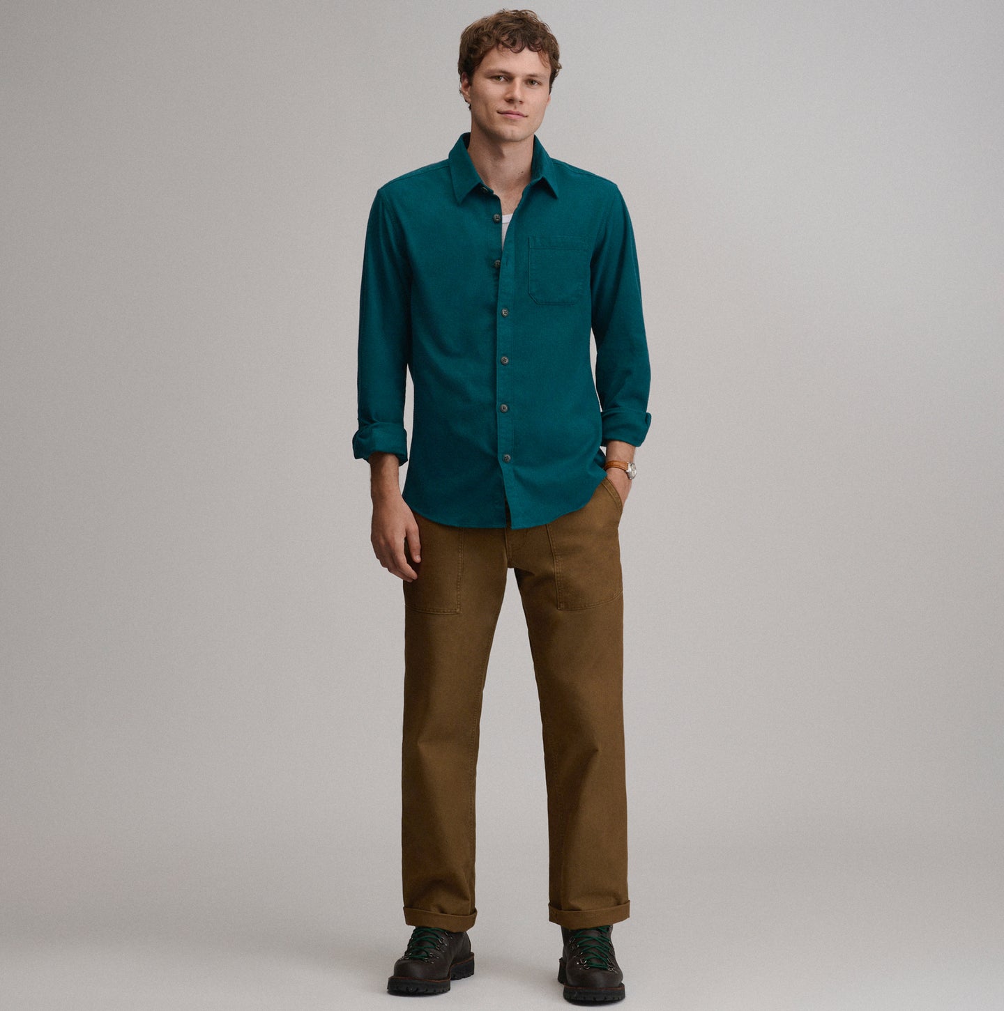 LS Eddie Bauers Favorite Flannel -Classic-Sea Glass-44