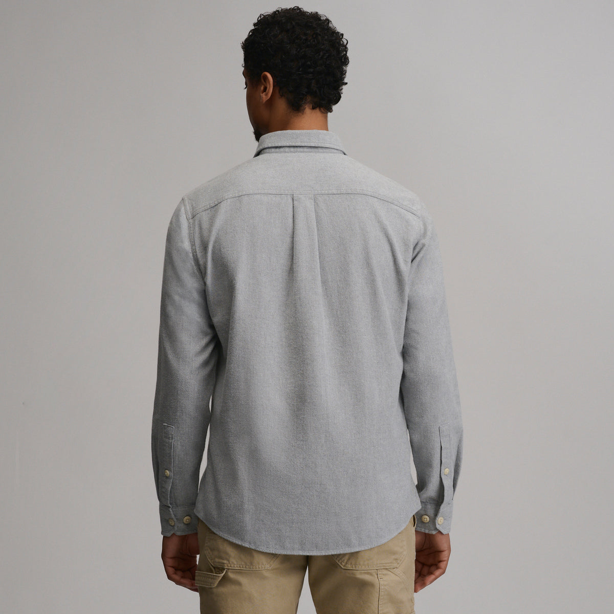 LS Eddie Bauers Favorite Flannel -Classic-Heather Gray-50