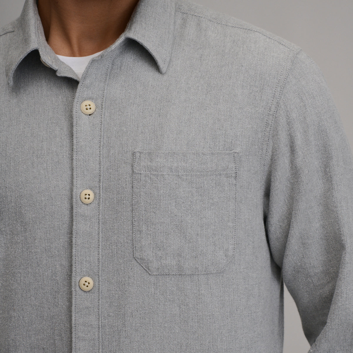 LS Eddie Bauers Favorite Flannel -Classic-Heather Gray-51
