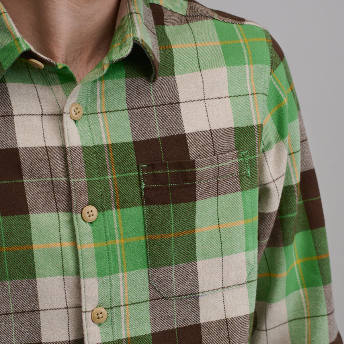 LS Eddie Bauers Favorite Flannel -Classic-Light Moss-55