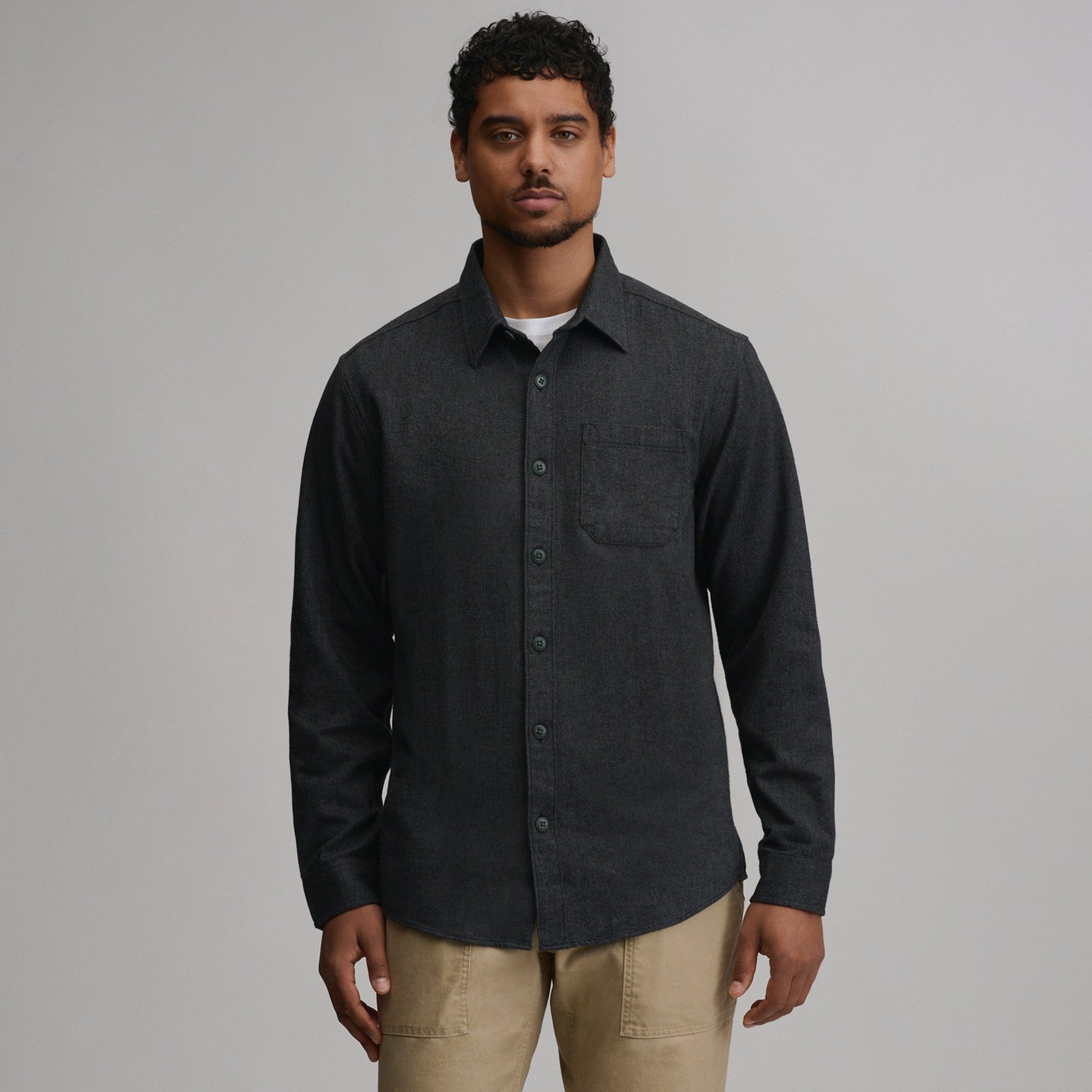LS Eddie Bauers Favorite Flannel -Classic-Smokedgray-69