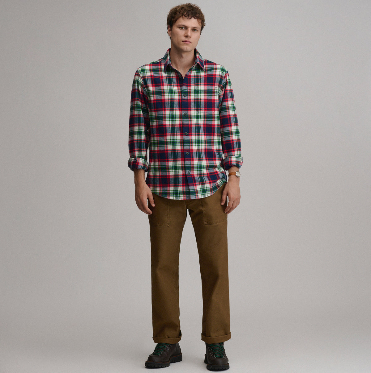 LS Eddie Bauers Favorite Flannel -Relaxed-Chili-20