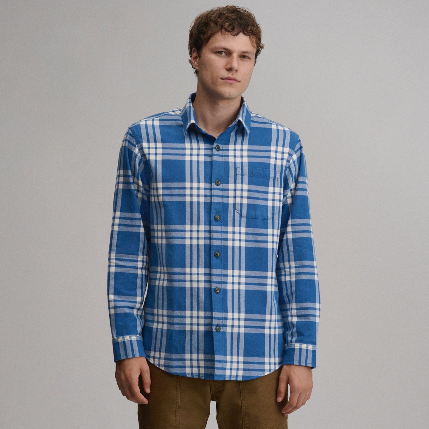 LS Eddie Bauers Favorite Flannel -Relaxed-Dk Chambray-25