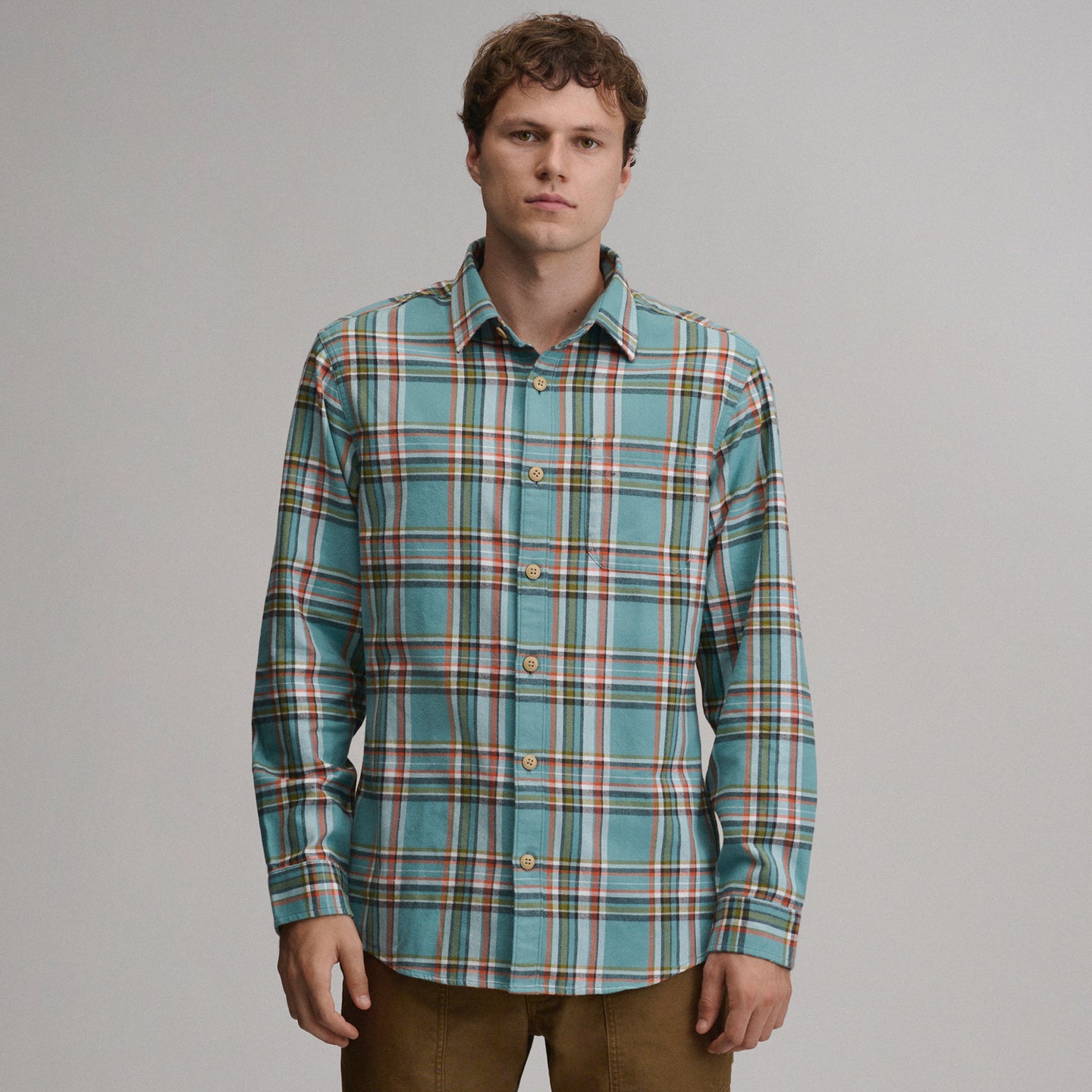 LS Eddie Bauers Favorite Flannel -Relaxed-Dark Seafoam-29