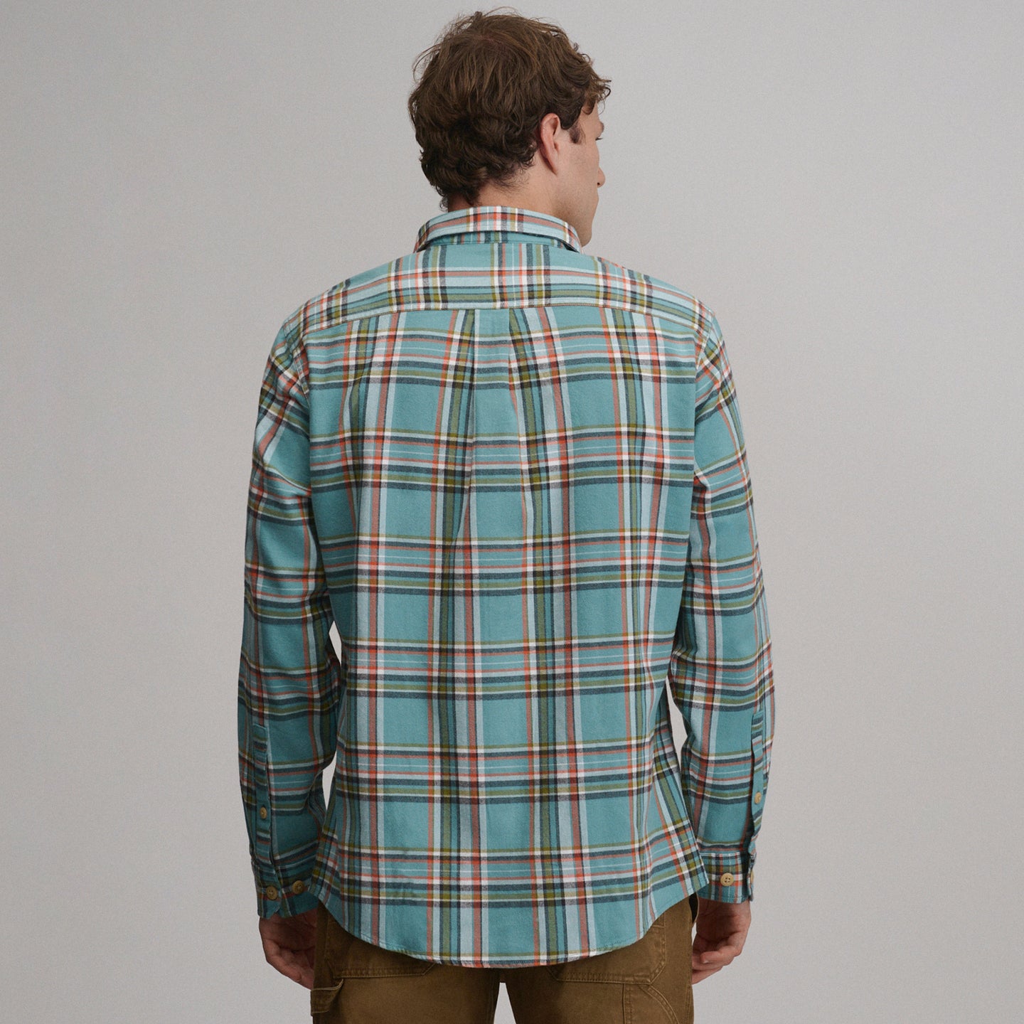 LS Eddie Bauers Favorite Flannel -Relaxed-Dark Seafoam-30