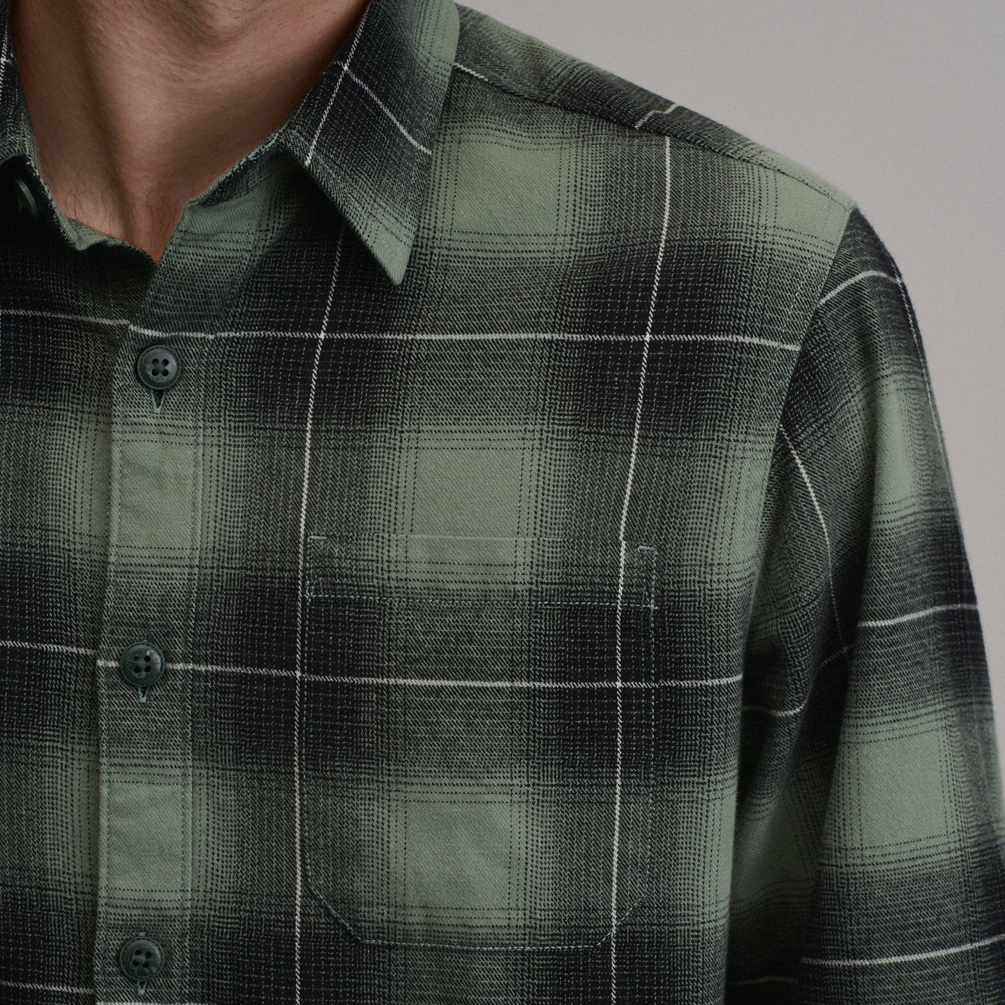 LS Eddie Bauers Favorite Flannel -Relaxed-Dark Sage-35