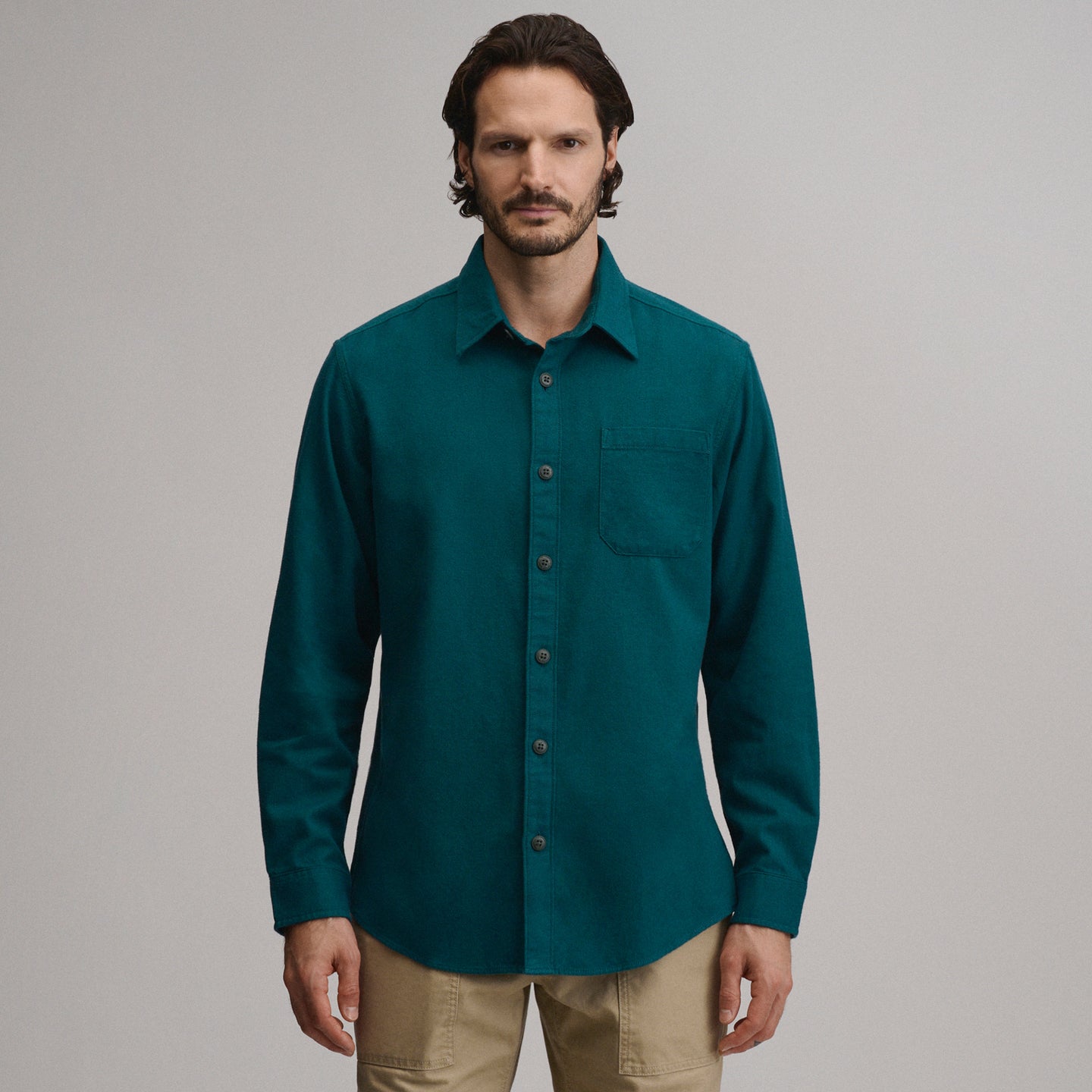 LS Eddie Bauers Favorite Flannel -Relaxed-Sea Glass-37