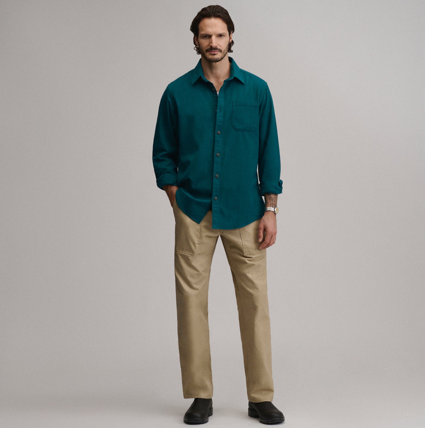 LS Eddie Bauers Favorite Flannel -Relaxed-Sea Glass-40