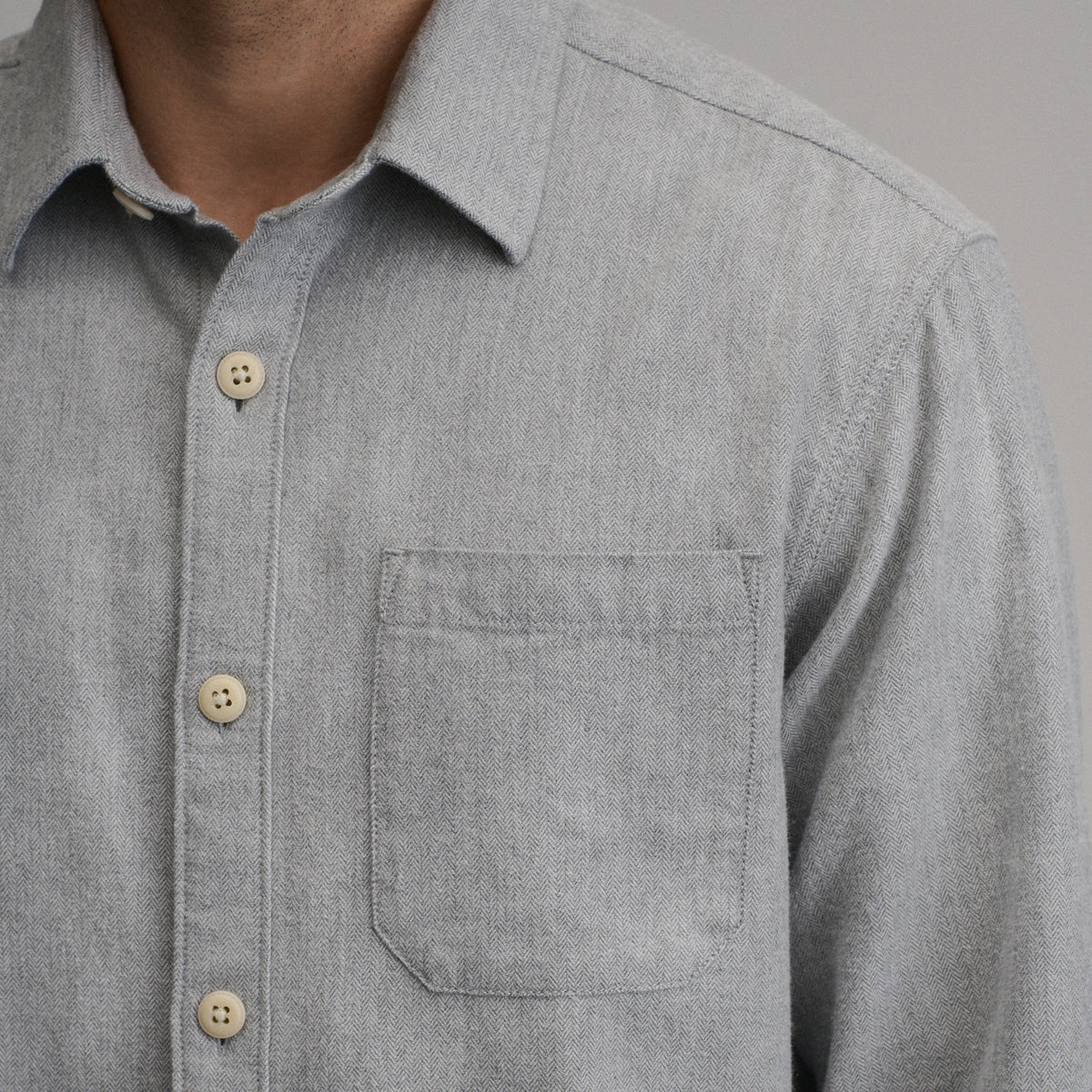 LS Eddie Bauers Favorite Flannel -Relaxed-Heather Gray-47