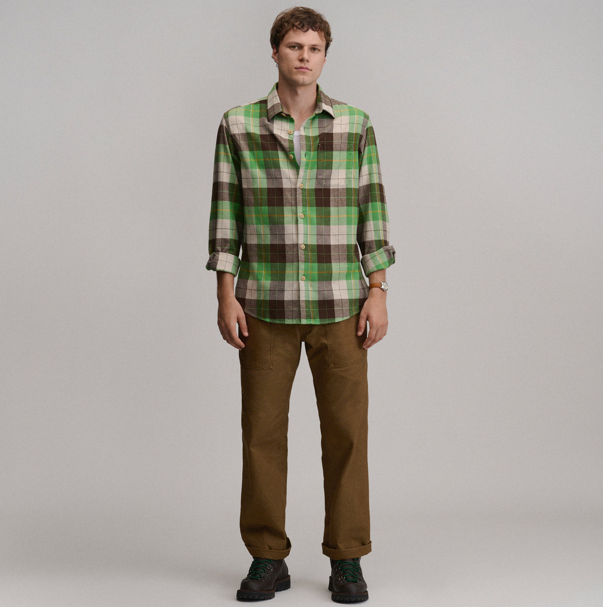 LS Eddie Bauers Favorite Flannel -Relaxed-Light Moss-52