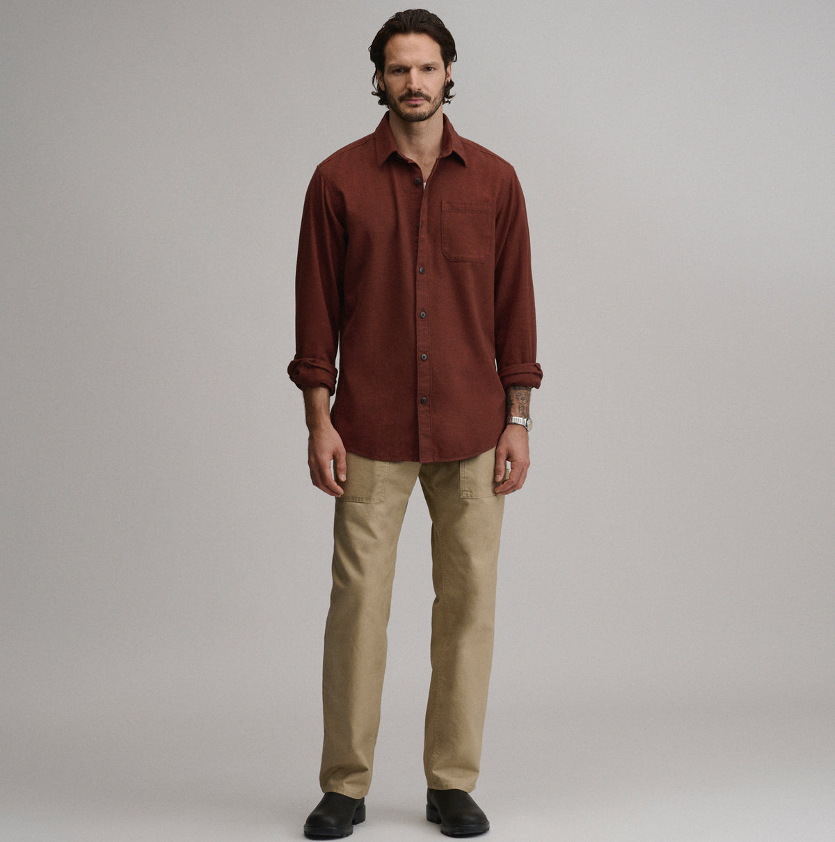 LS Eddie Bauers Favorite Flannel -Relaxed-Sable-56