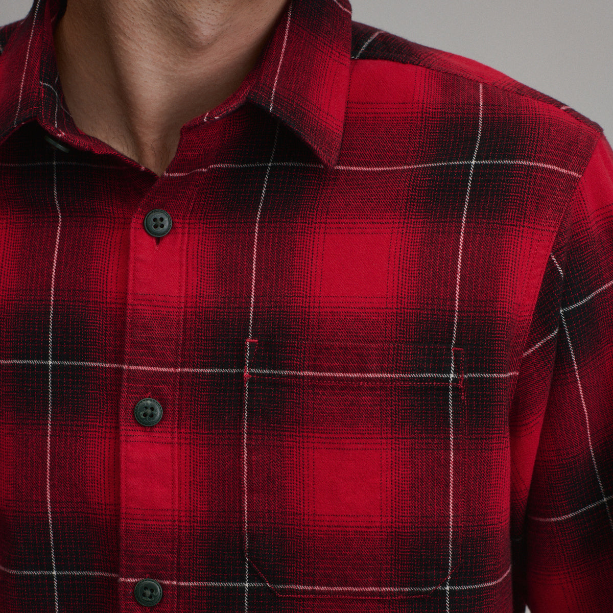 LS Eddie Bauers Favorite Flannel -Relaxed-Scarlet-59