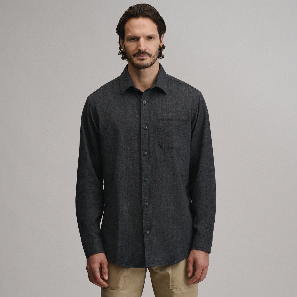 LS Eddie Bauers Favorite Flannel -Relaxed-Smokedgray-65