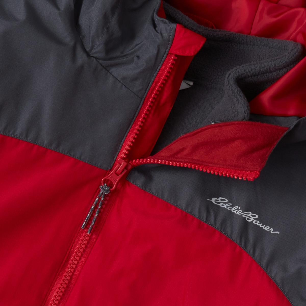 Boys' 3-In-1 Jacket-Red-6