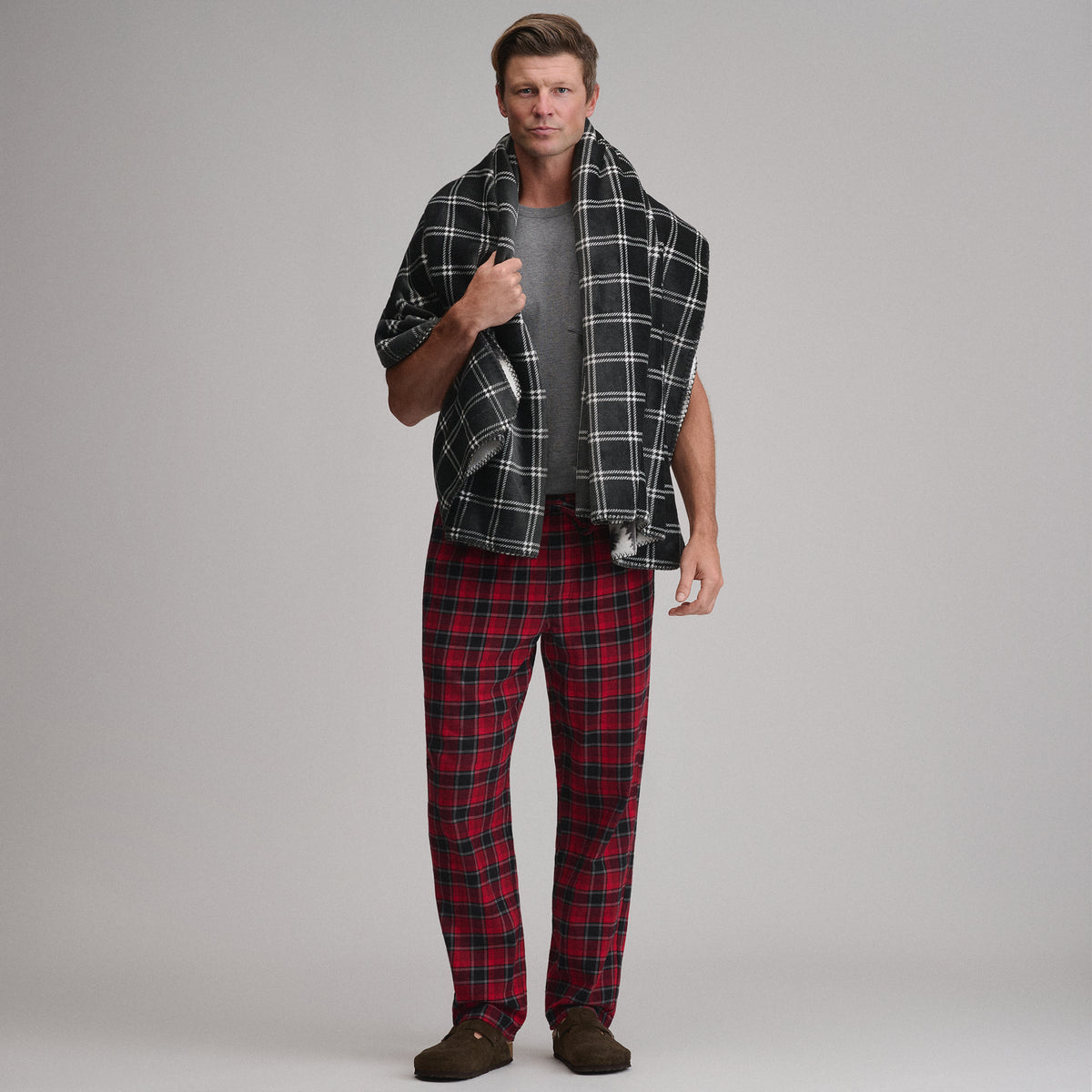 Flannel Woven Pant-Cardinal-4