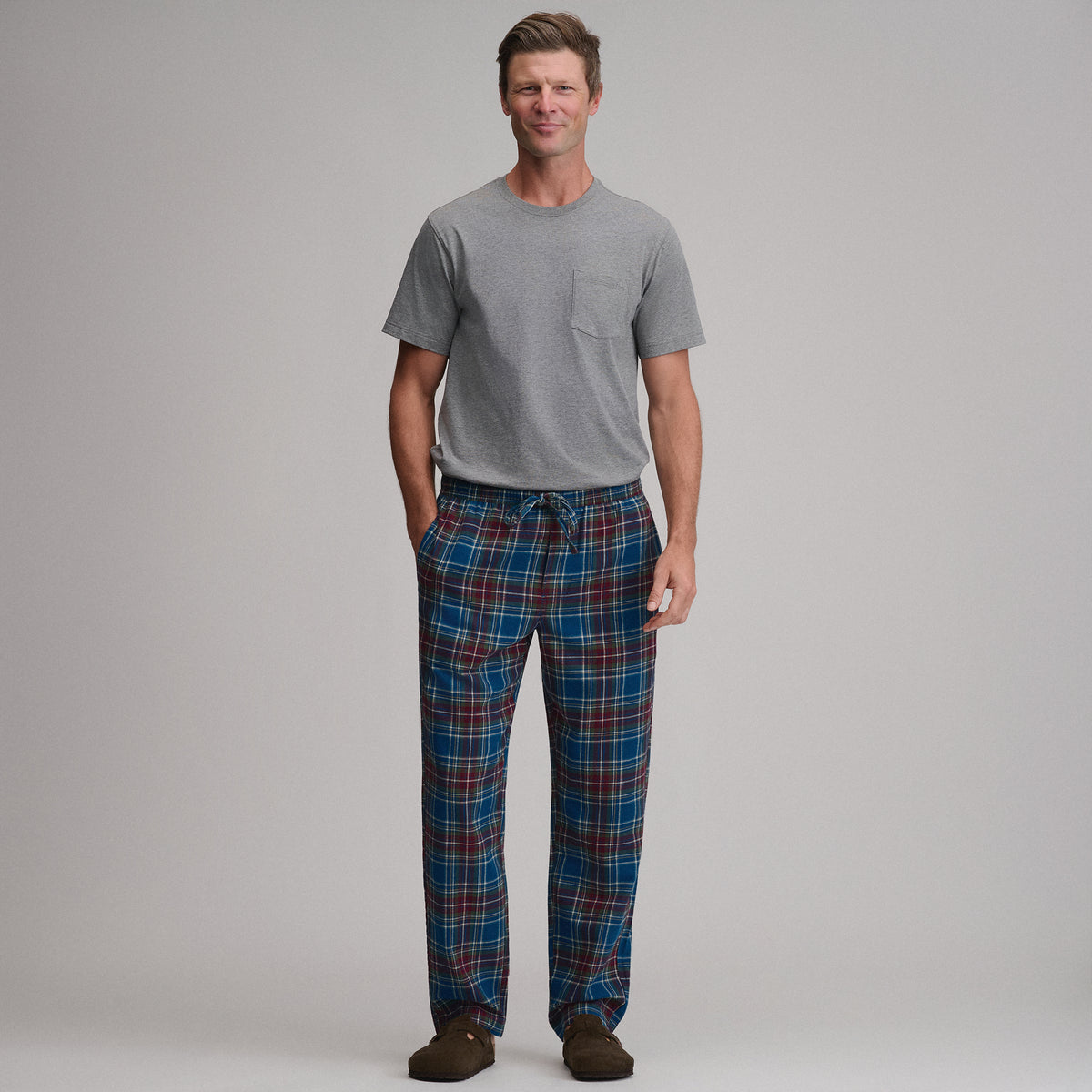 Flannel Woven Pant-Marine-20