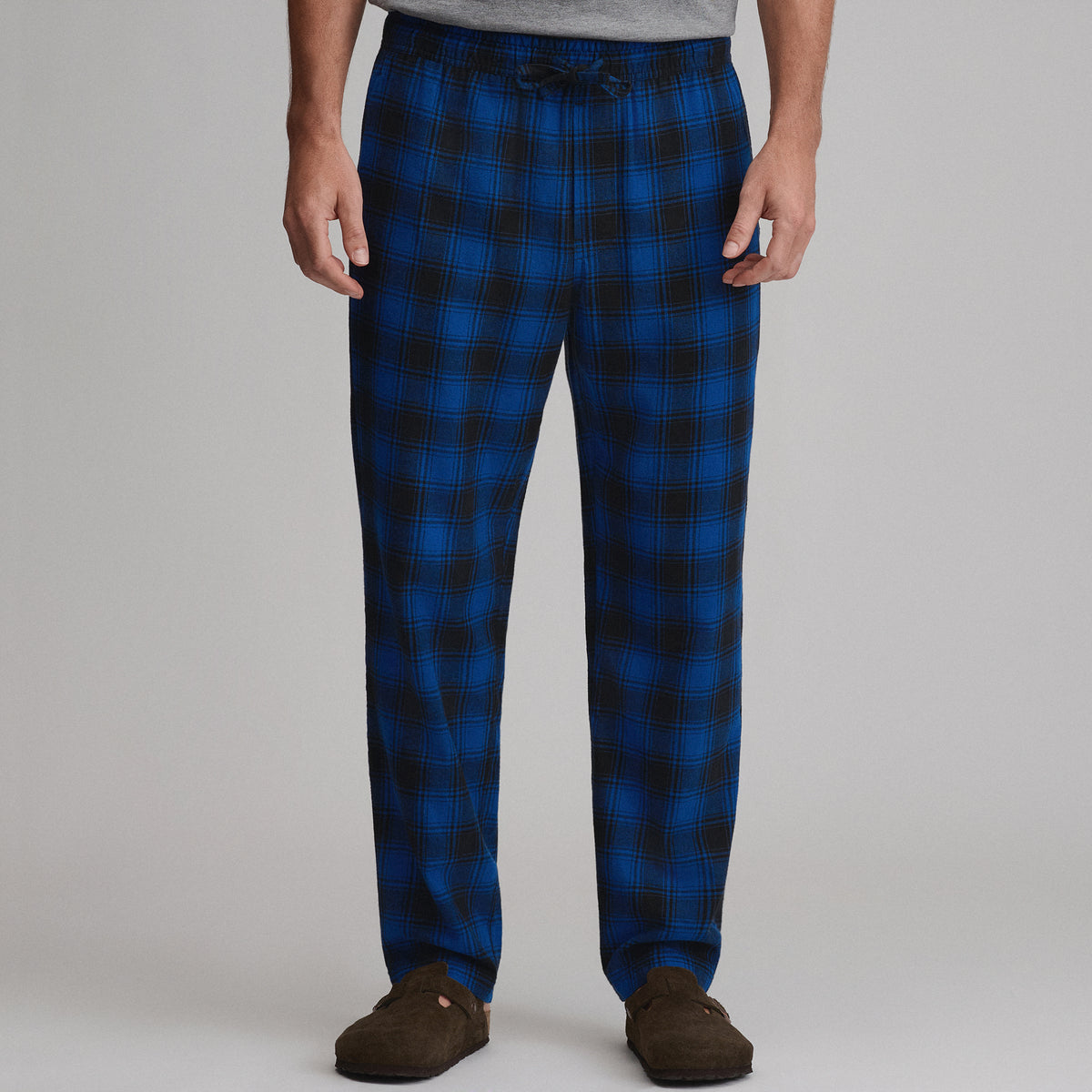 Flannel Woven Pant-Navy-21