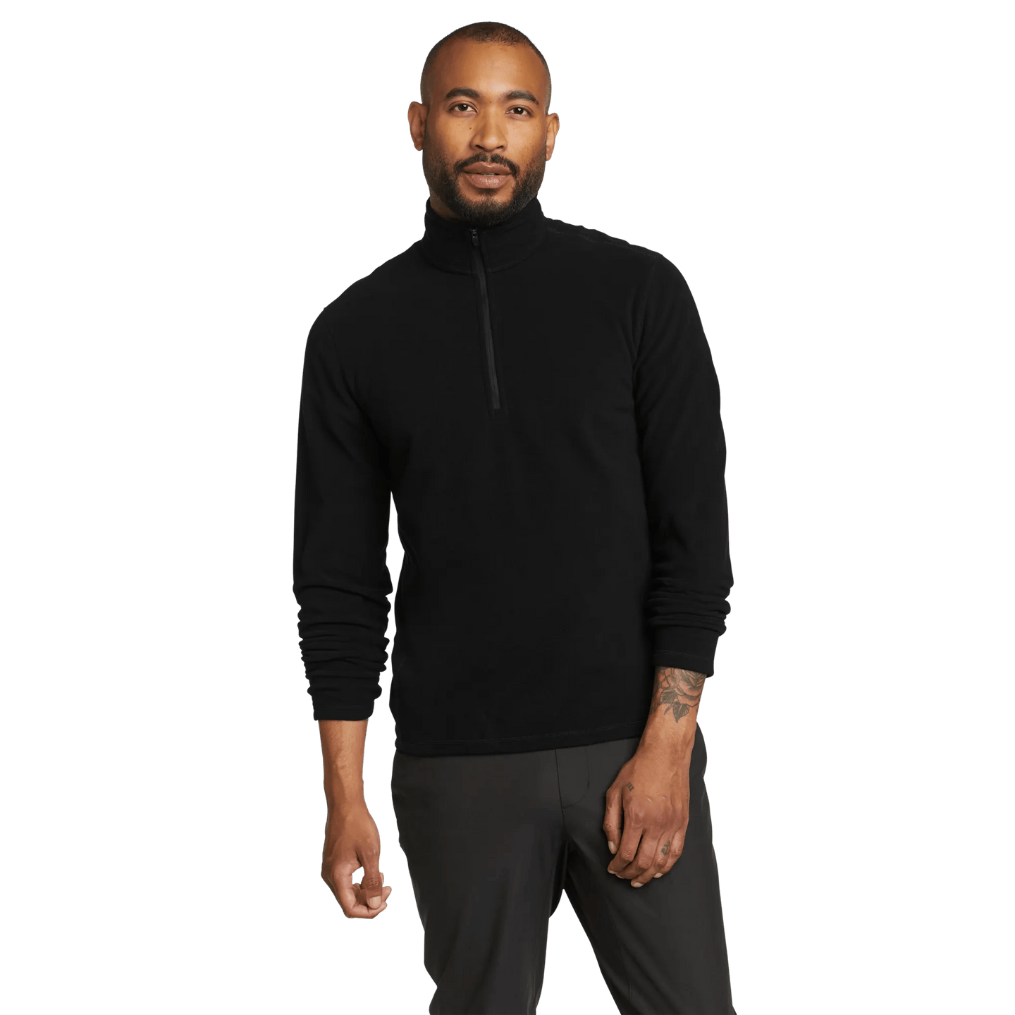 Men's Quest Fleece 1/4-Zip Pullover-Black-Regular-3