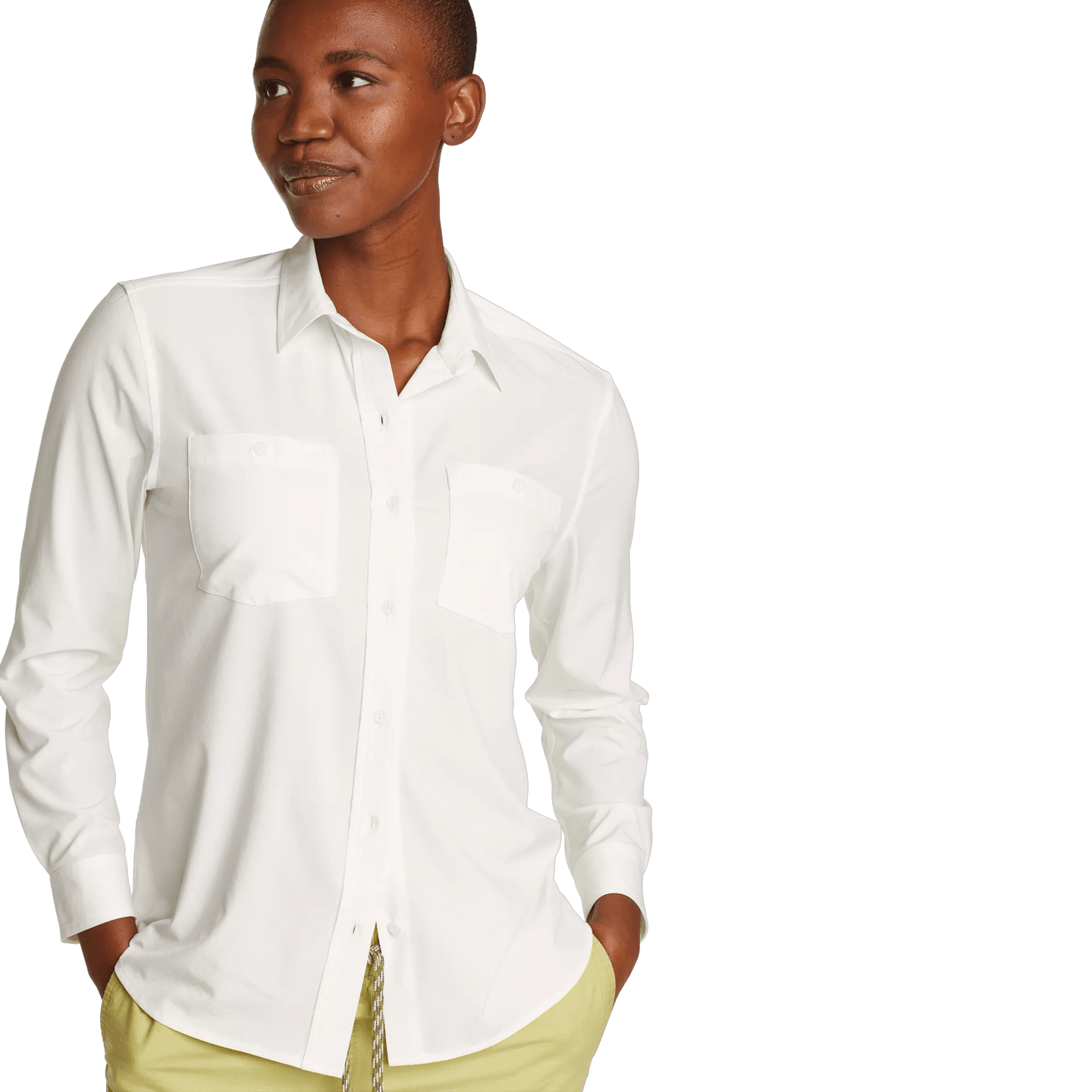 Women's Departure 3.0 LS Shirt-Snow-Regular-4