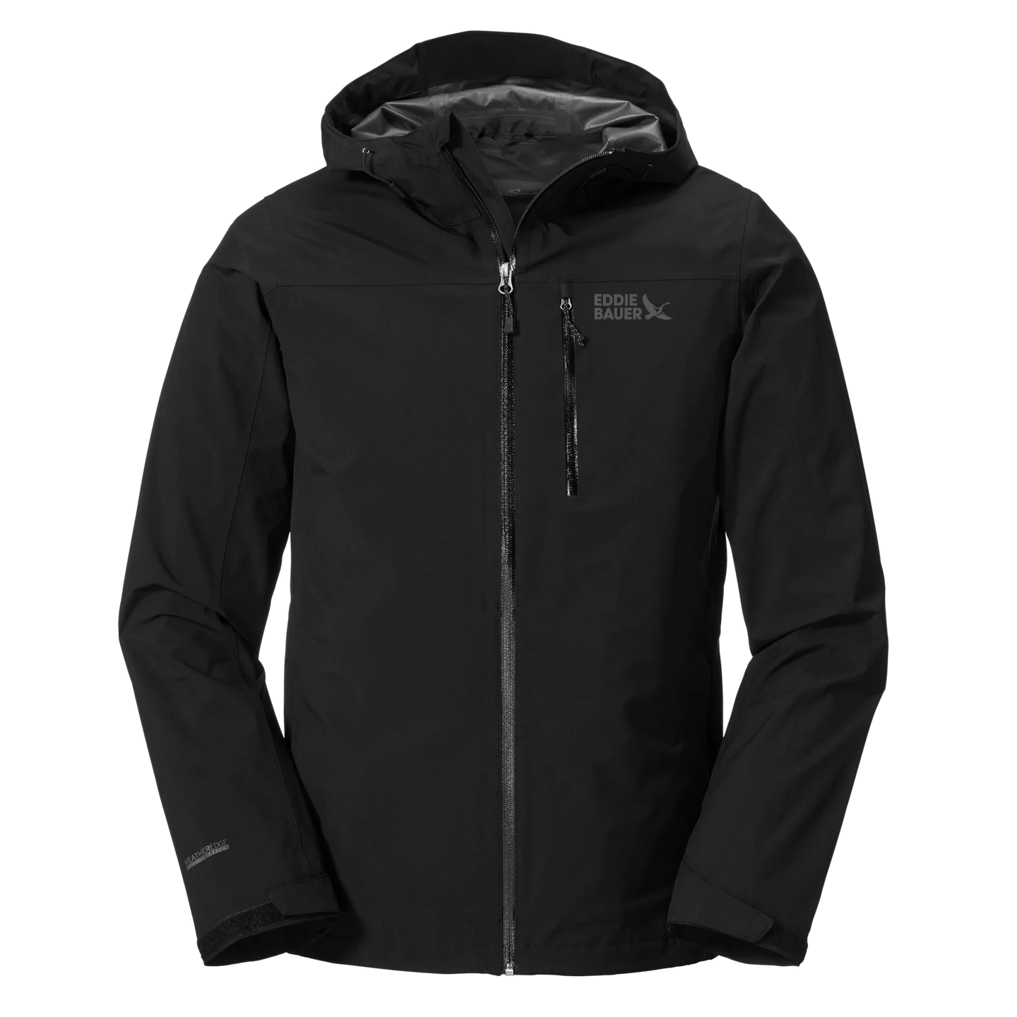 Men's Cloud Cap Waterproof Stretch Hooded Rain Jacket-Black-Regular-9