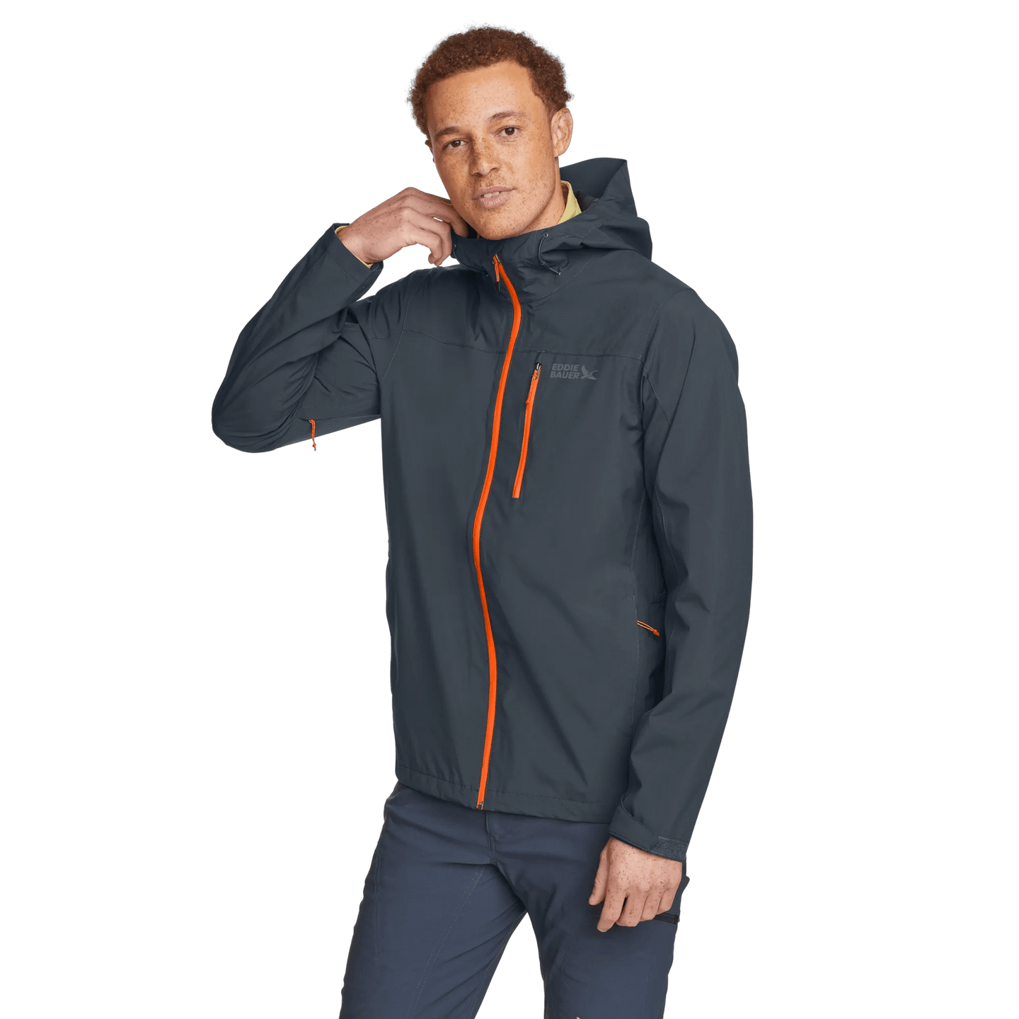 Men's Cloud Cap Waterproof Stretch Hooded Rain Jacket-Storm-Regular-5