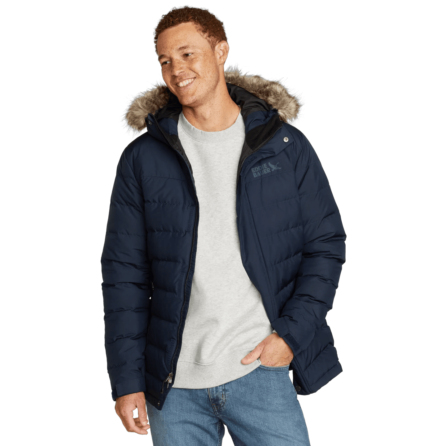 Men's Boundary Pass Down Hooded Parka-Brook-Regular-3