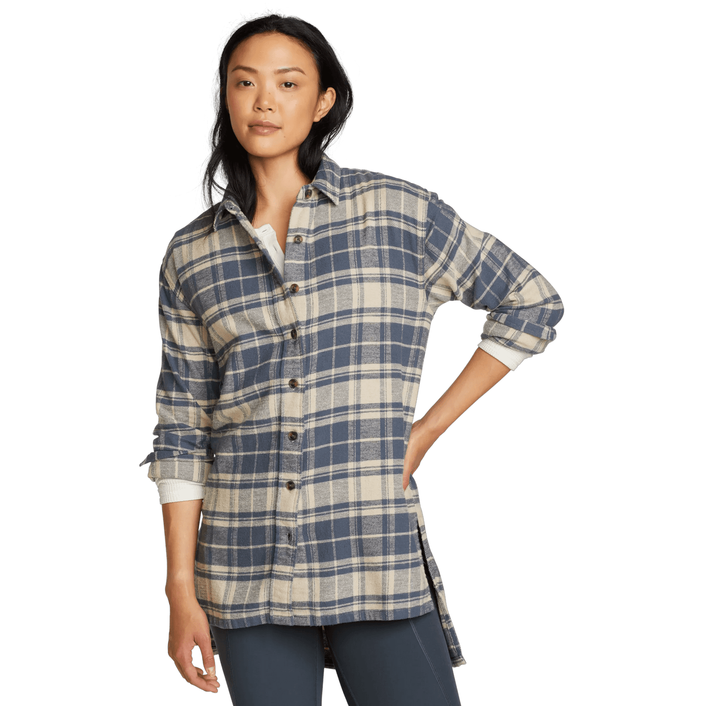 Women's Ballard Exaggerated Tunic-Putty Htr-Regular-2