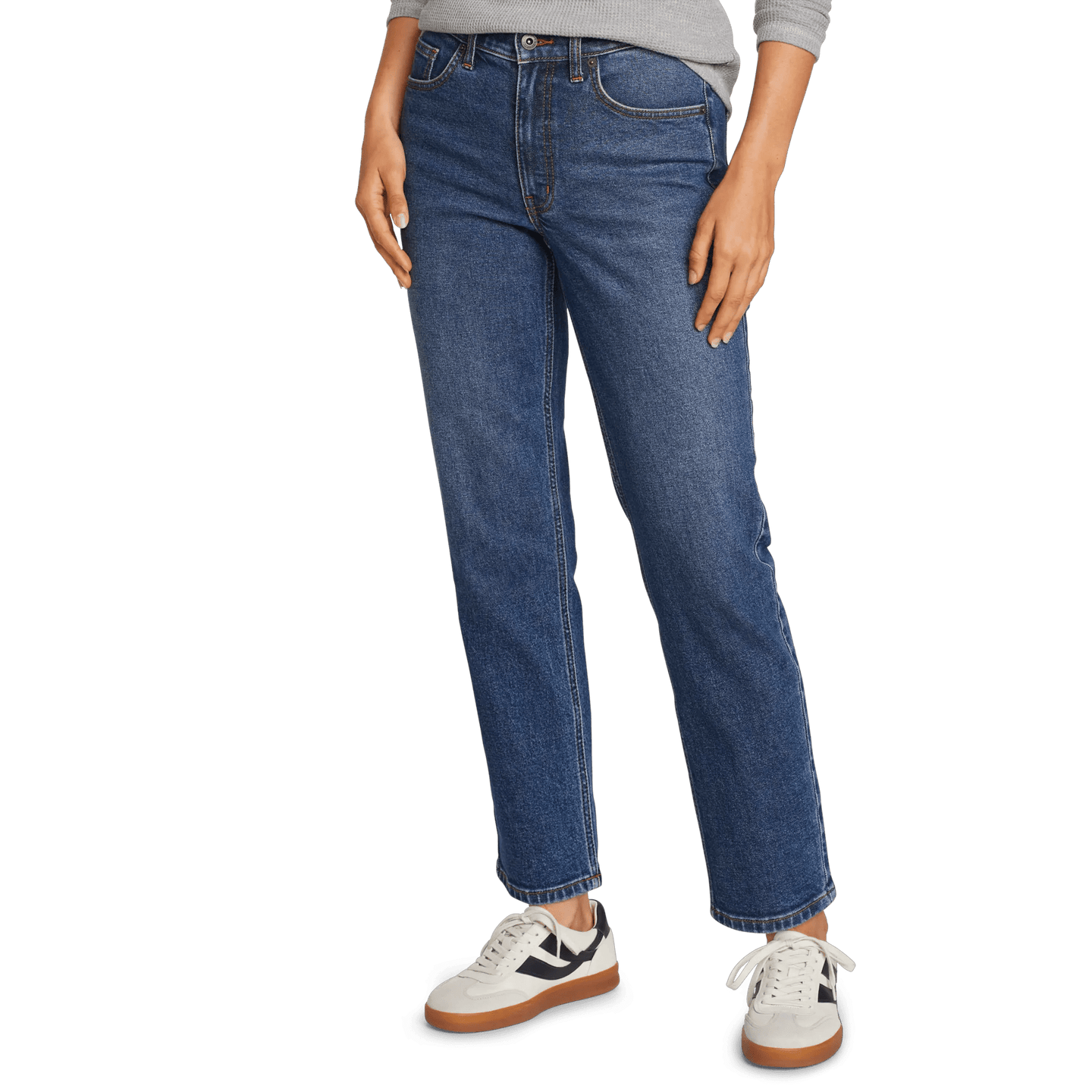 Women's Authentic High-Rise Straight Leg Jeans-Indigo Blue-Regular-1