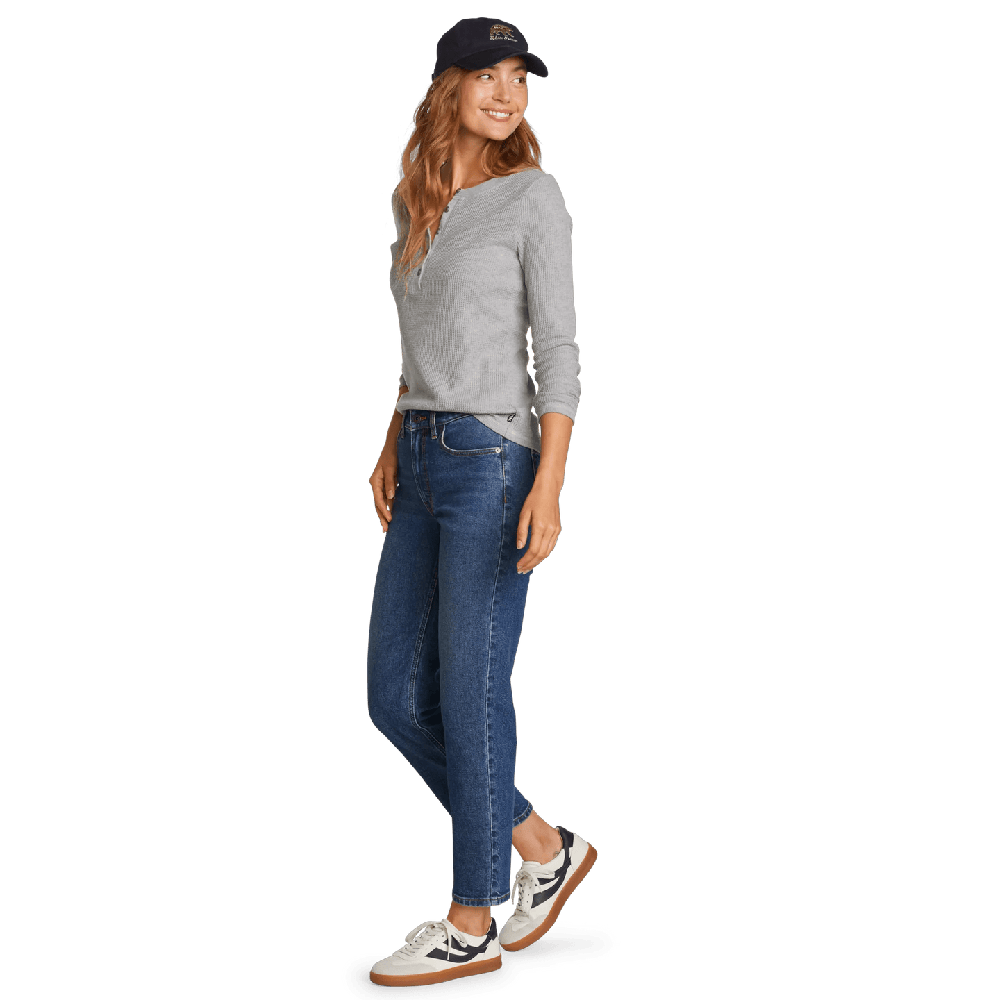 Women's Authentic High-Rise Straight Leg Jeans-Indigo Blue-Regular-9